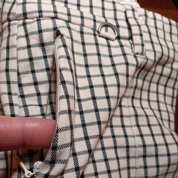 ANTHROPOLOGIE Mid-Rise Plaid Straight Leg Trousers 0 - Picture 3 of 9